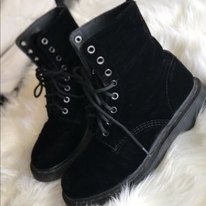 Black Velvet Doc Martens